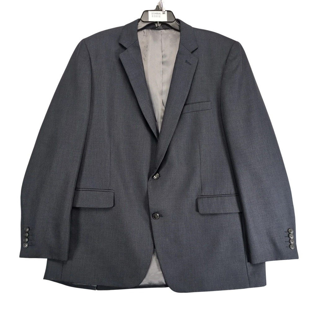 Haggar Dark Navy Suit Jacket Mens 48L Tailored Fit Double Vent Business‎ Refined